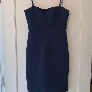 Strapless Navy bodyco dress